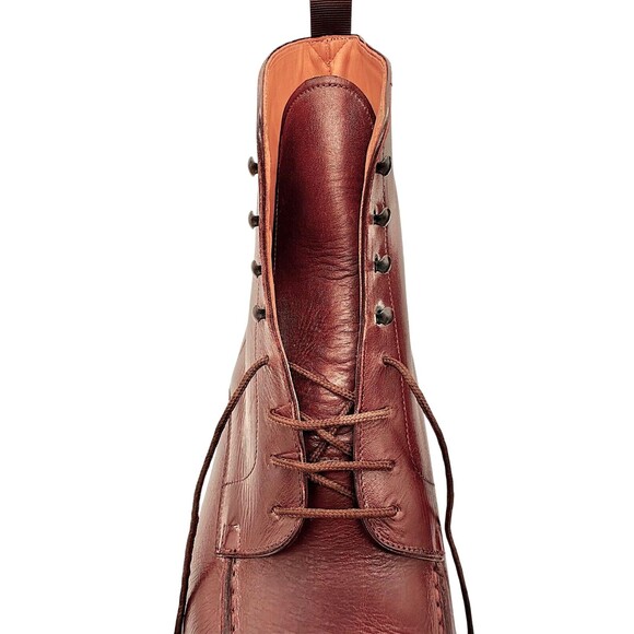 NOS Vintage GUCCI Balmoral Dress Moc Toe Leather Men's Boots - Picture 6 of 16